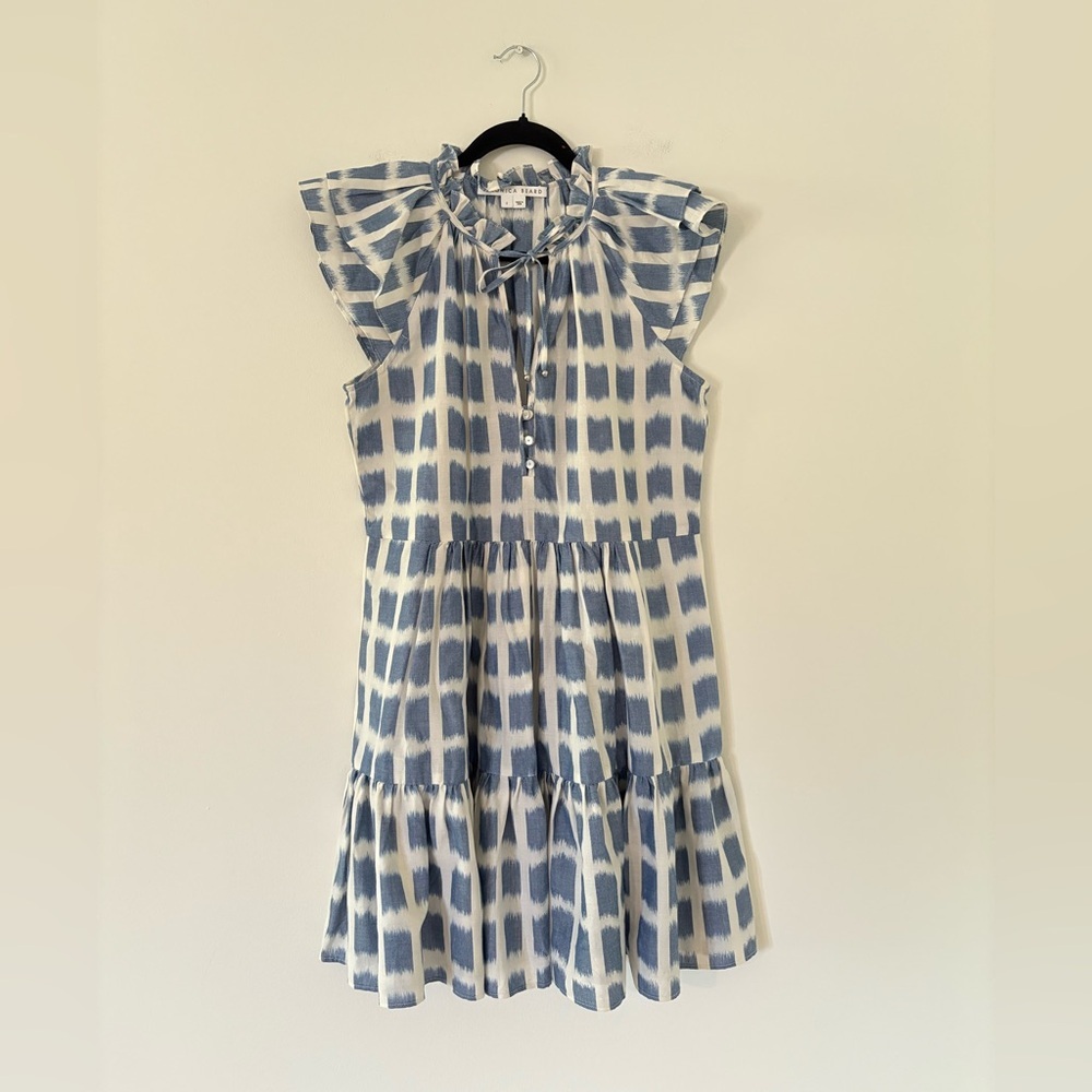 VERONICA BEARD Zee Ikat Dress in Ecru Multi - Picture 5 of 9